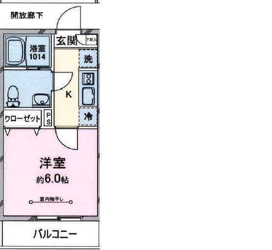 パル川越(1K/2階)の間取り写真
