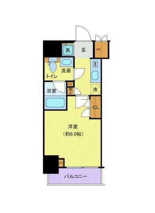 プレール・ドゥーク北品川(1K/2階)の間取り写真