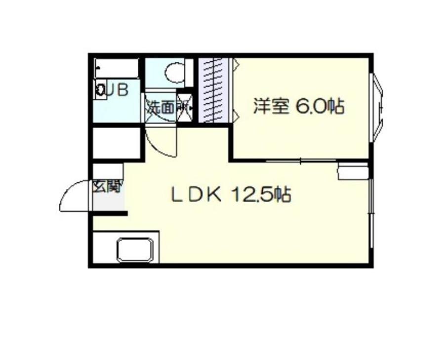 ファミールメゾンⅠC(1LDK/1階)の間取り写真