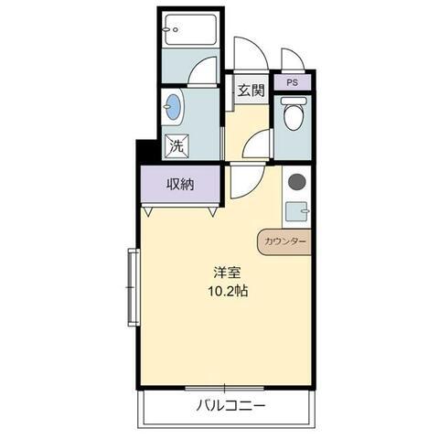 エクセレントⅡ(1K/2階)の間取り写真