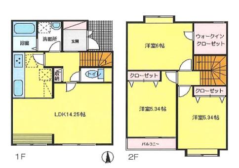 ヌーベルヴィラ(3LDK)の間取り写真