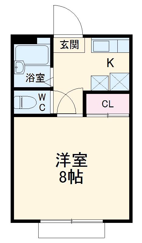 アムールHASHIMOTO1(1K/3階)の間取り写真