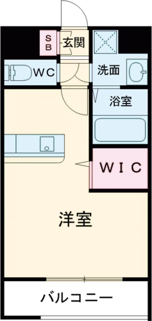 LIBTH博多駅南Ⅳ(ワンルーム/11階)の間取り写真