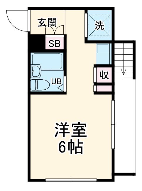 コパーズ・アプト港南3(1K/2階)の間取り写真