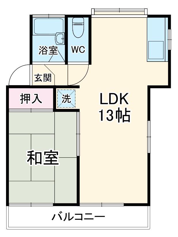 セイナホームズ(1LDK/2階)の間取り写真