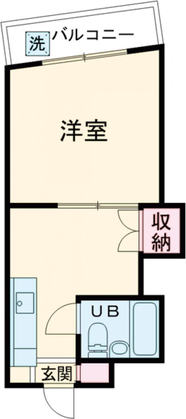 アーバンリゾート世田谷PART1(1K/1階)の間取り写真