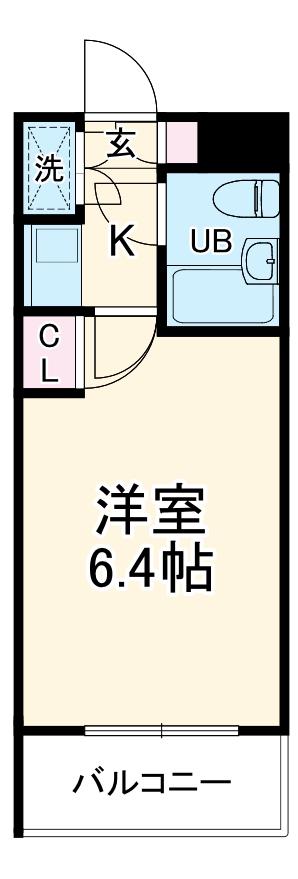 日神パレス西横浜(1K/2階)の間取り写真