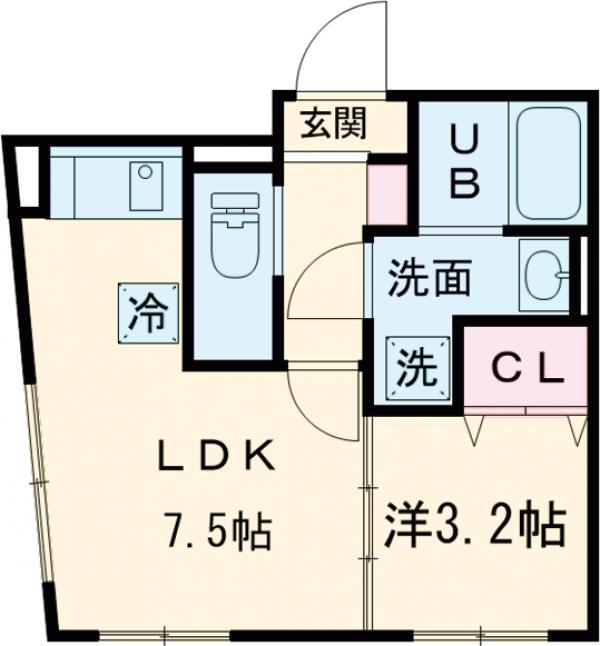 SOU高円寺Ⅲ(1DK/3階)の間取り写真