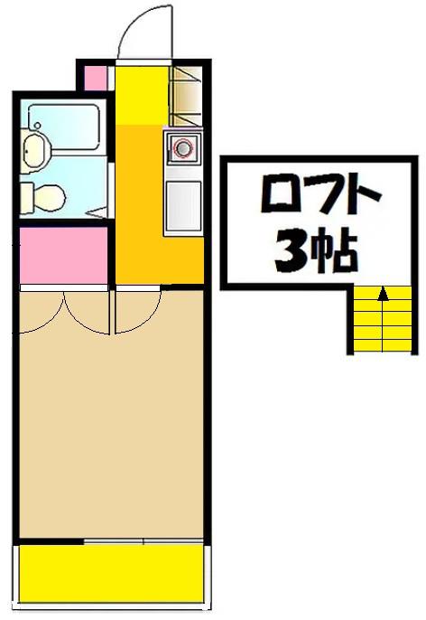 アベニール怜(1K/1階)の間取り写真