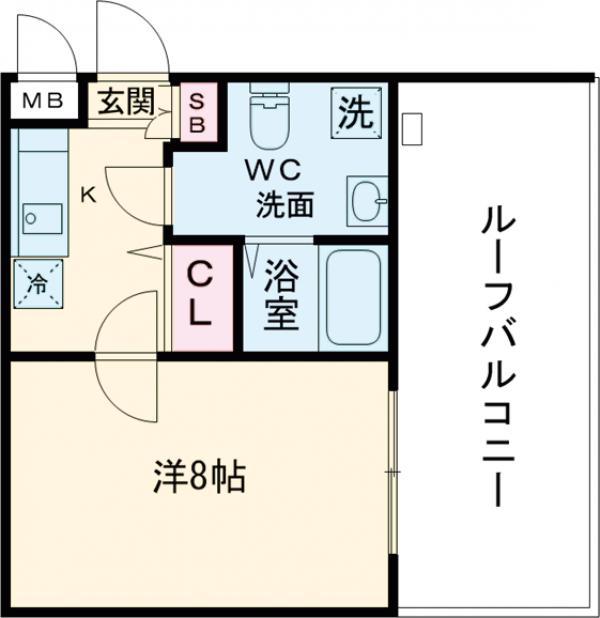 スカイラシクラス武蔵関(1K/5階)の間取り写真