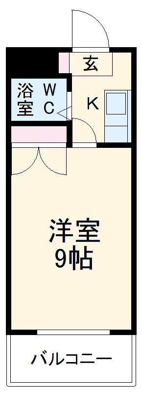 ホワイトハウス(1K/8階)の間取り写真