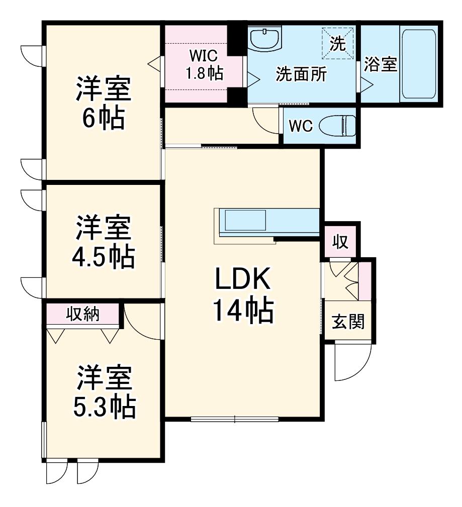 メゾン アゼリア(3LDK/1階)の間取り写真