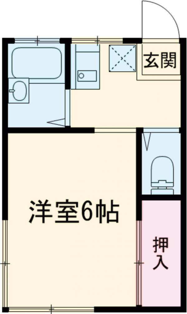 泉ハイツ(1K/2階)の間取り写真