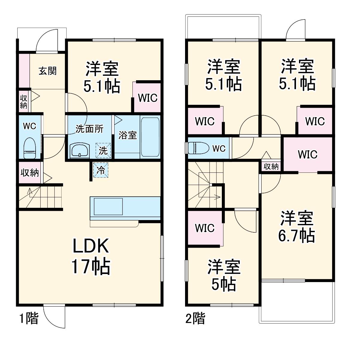 名鉄名古屋本線 小田渕駅 徒歩17分 2階建 築1年