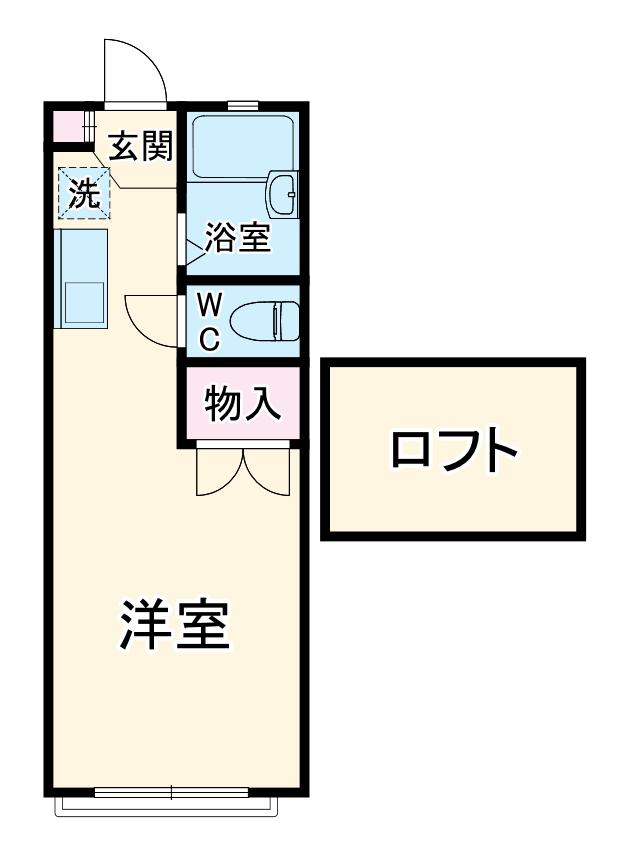 セントラルヒルズ2(ワンルーム/2階)の間取り写真