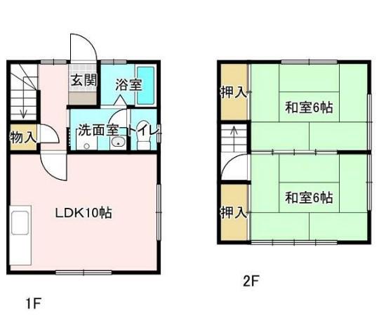 ハイツ栗原第三(2LDK/1階)の間取り写真