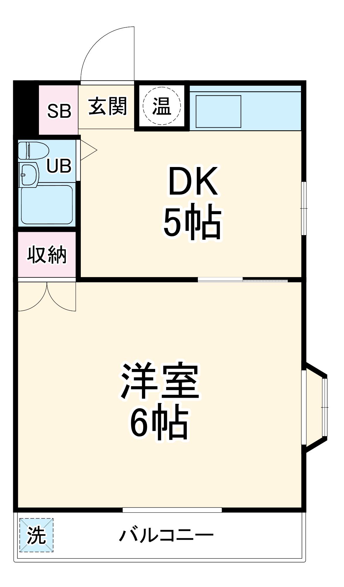 アーバンシティ曽池(1DK/3階)の間取り写真