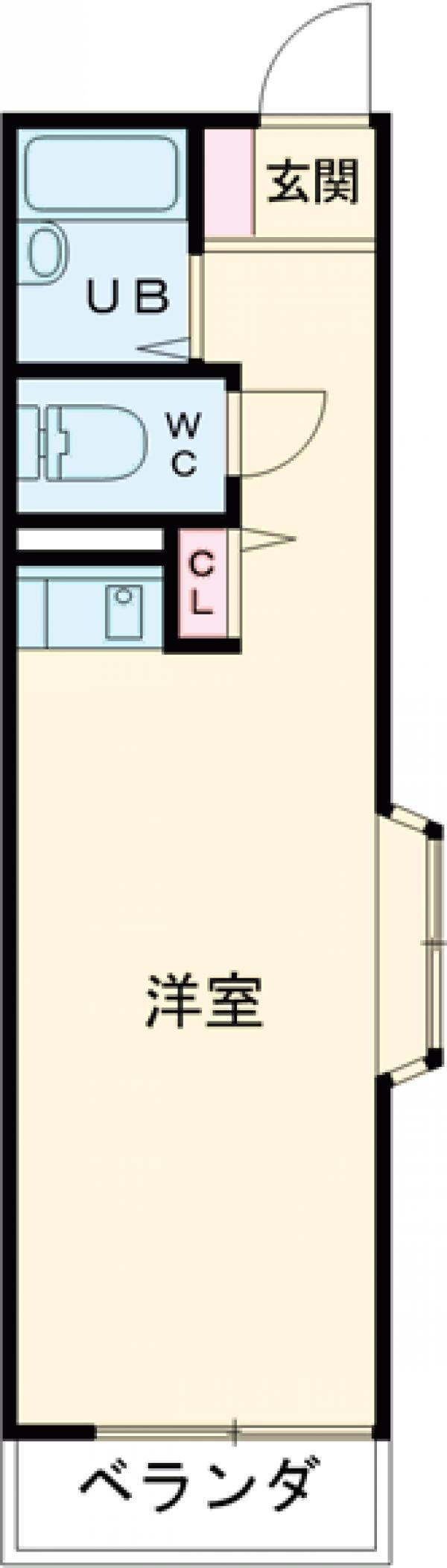 江戸小日向マンション(ワンルーム/2階)の間取り写真