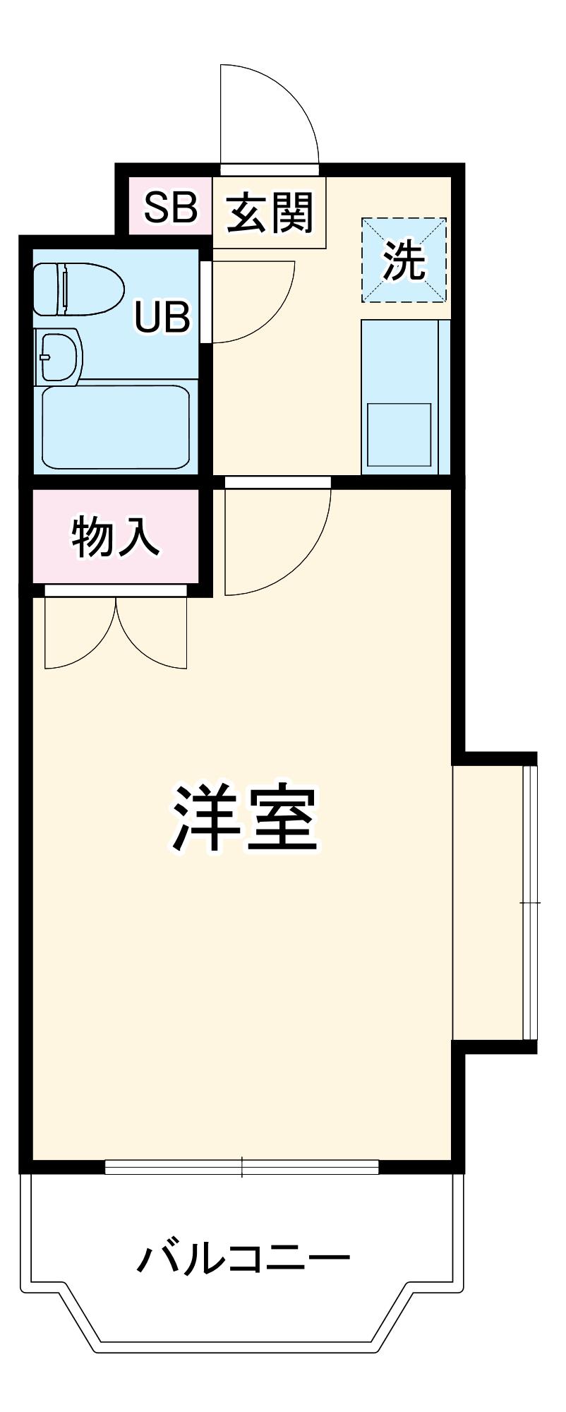 セラヴィ(1K/1階)の間取り写真