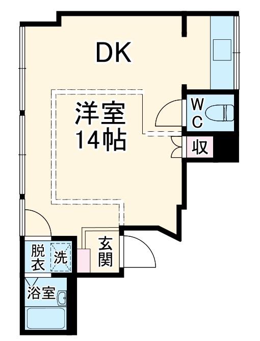 水落ビル(ワンルーム/2階)の間取り写真