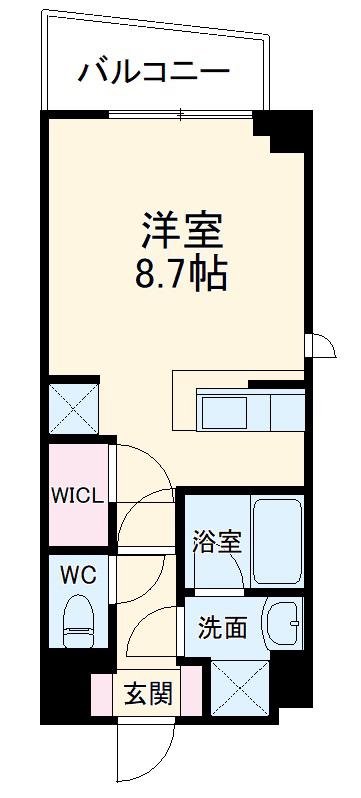 S-FORT行徳(1K/3階)の間取り写真