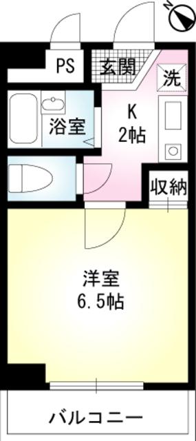 エステート岡野(1K/4階)の間取り写真