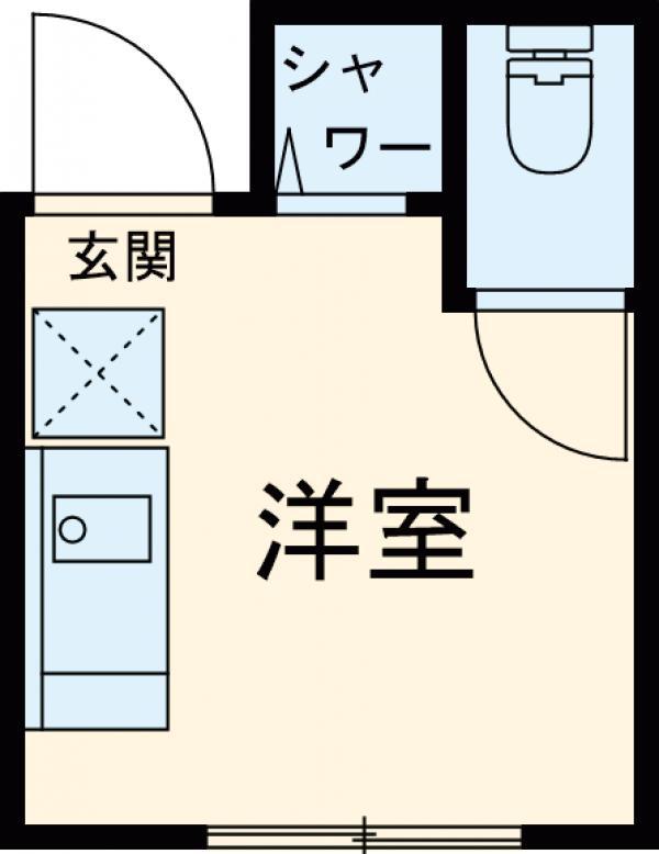 TOKYOβ西新井大師西7(ワンルーム/1階)の間取り写真