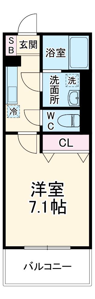 大黒屋ガーデンハイツ(1K/2階)の間取り写真