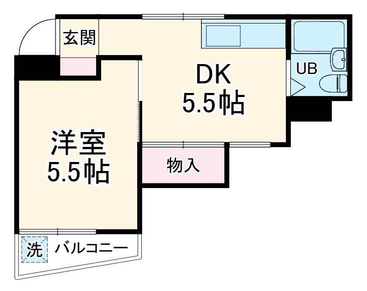 メゾンK(1DK/3階)の間取り写真