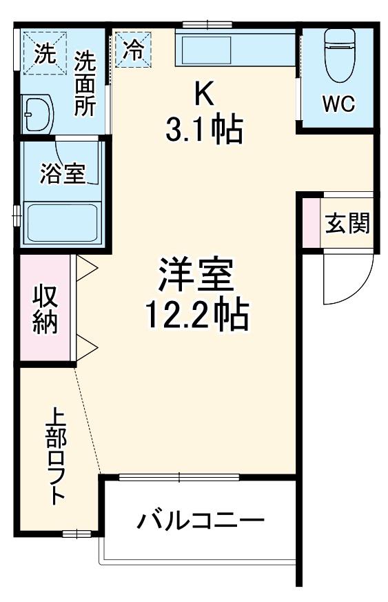 セントハウスⅡ(ワンルーム/2階)の間取り写真