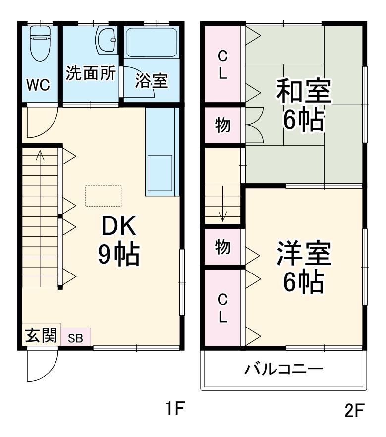 グリーンピア(2DK)の間取り写真