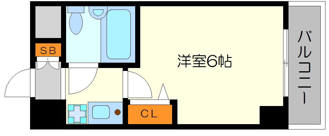 エスリード北大阪(1K/6階)の間取り写真