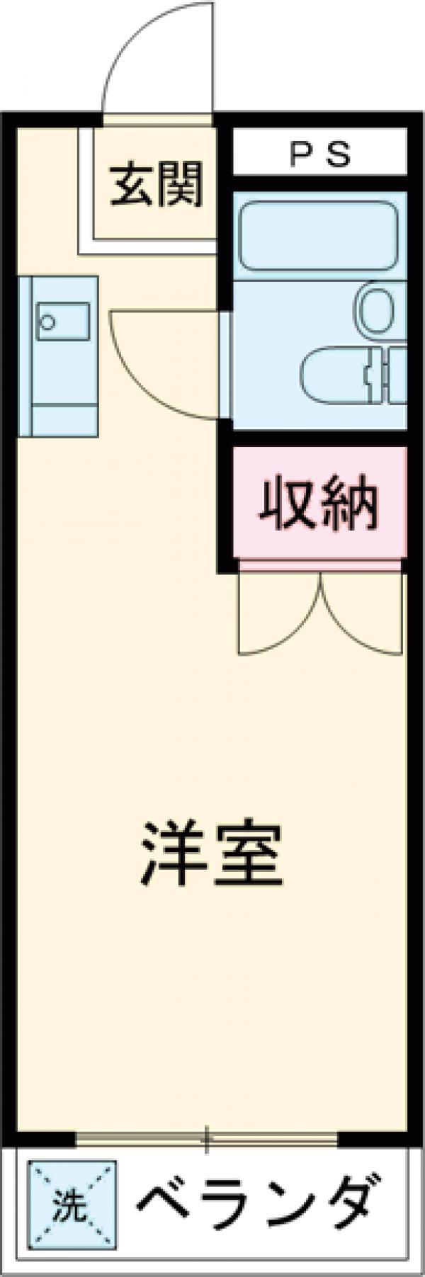 アベニュー八木(1K/2階)の間取り写真