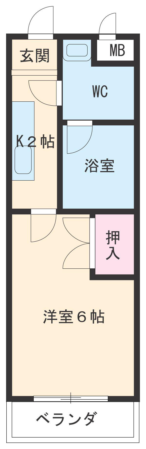 STUDIORX中村公園(1K/3階)の間取り写真