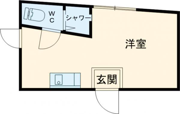 TOKYO β 練馬高野台1(ワンルーム/2階)の間取り写真
