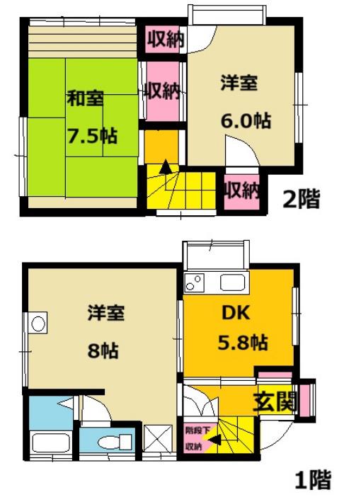 東京都新宿線 本八幡駅 徒歩2分 2階建 築50年