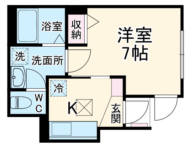 KIRAMEKI 煌(1K/1階)の間取り写真