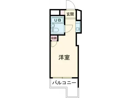 トップ横浜東白楽(ワンルーム/2階)の間取り写真