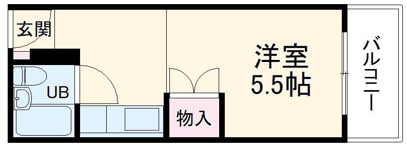 豊明アサノビル(ワンルーム/3階)の間取り写真