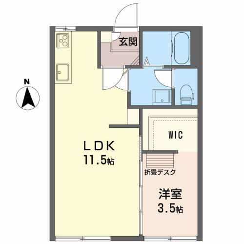 コートビレッジA(1LDK/1階)の間取り写真