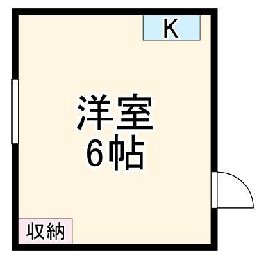平塚市真田アパート(ワンルーム/2階)の間取り写真