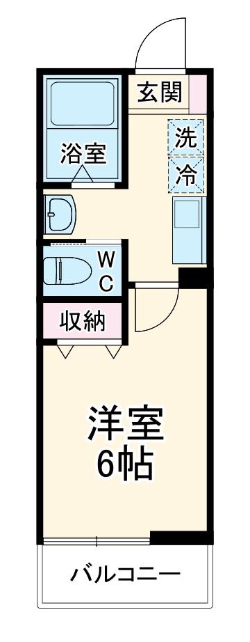 MELLAS西大宮Ⅳ(1K/1階)の間取り写真