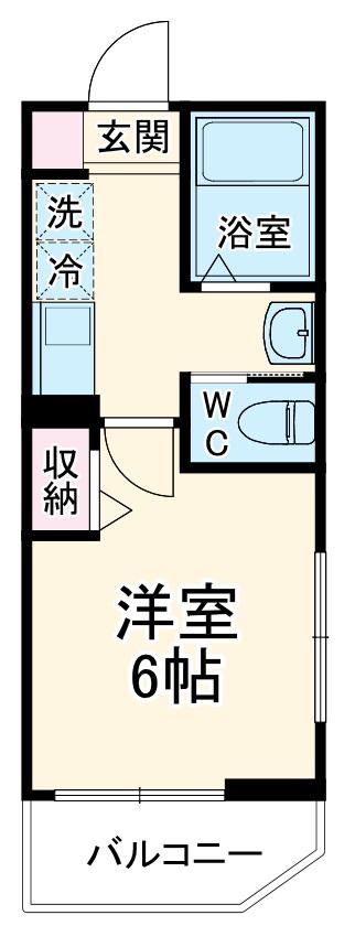 MELLAS西大宮Ⅳ(1K/2階)の間取り写真