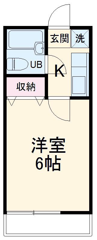 エキスプレス清水ケ丘(1K/1階)の間取り写真