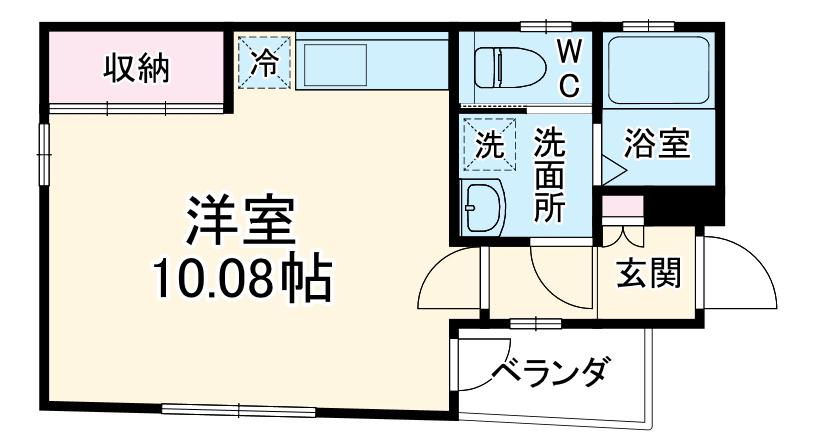 W CUBE(ワンルーム/2階)の間取り写真