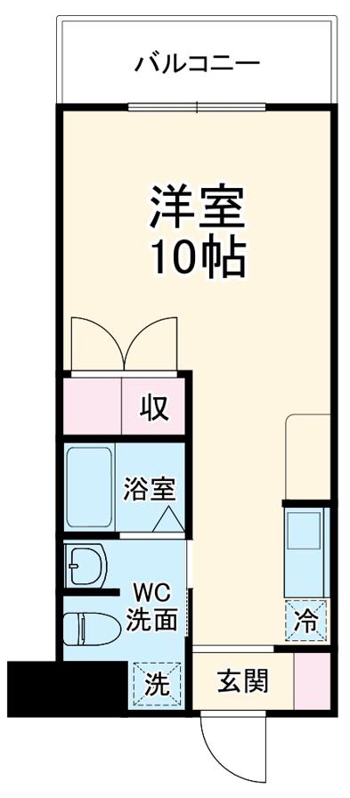 詩音の丘・飯山(1K/1階)の間取り写真
