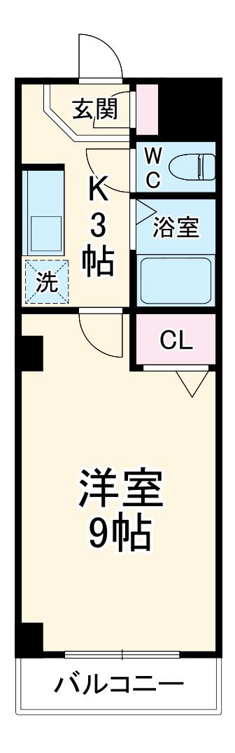 プリマベーラ(1K/3階)の間取り写真
