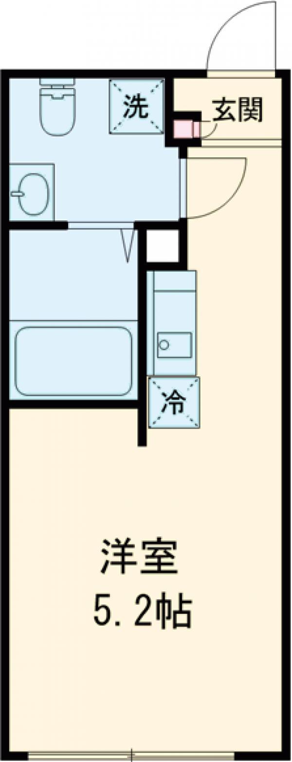 クレサージュ青戸(ワンルーム/4階)の間取り写真