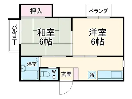 メゾンコリーヌⅡ(2K/1階)の間取り写真