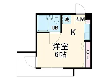 イレブン大久保日大前(ワンルーム/6階)の間取り写真
